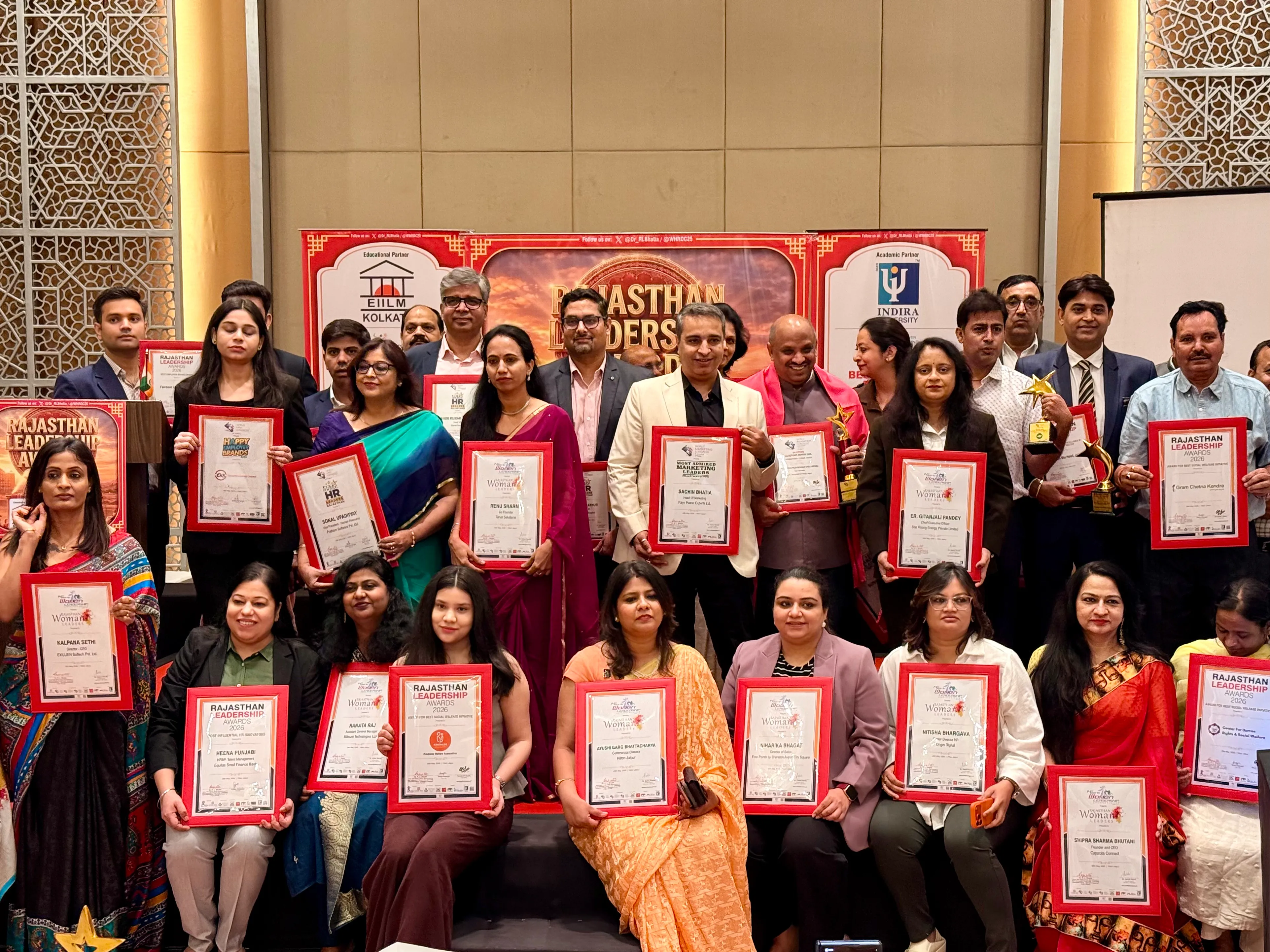 Kindness Welfare Association Winners Group Photo at Rajasthan Leadership Awards - Social Welfare Organization India